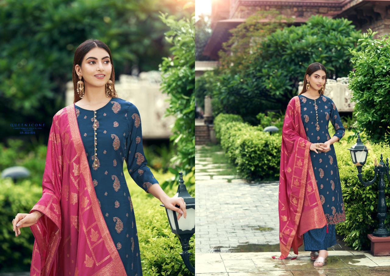 Naqsh Fancy Festive Wear Heavy Muslin SIlk Designer Salwar Suit Collection